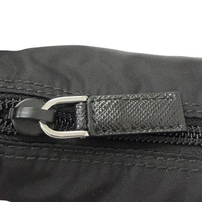 Prada Leather Re-Nylon Triangle Logo Pouch Crossbody Shoulder Bag Black — view 8