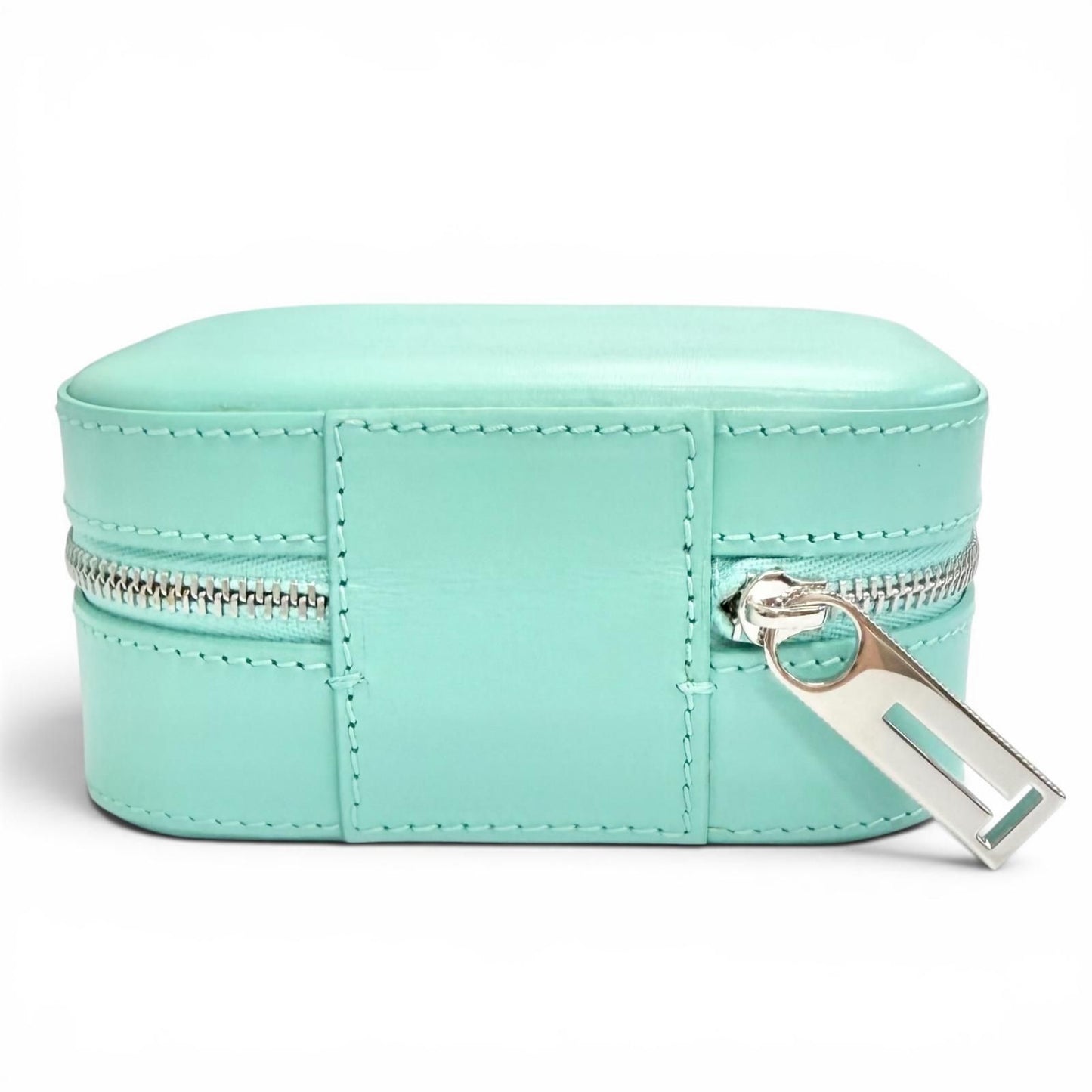 Tiffany & Co Rectangular Leather Case Cobalt Blue Silver — view 4