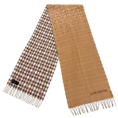 Louis Vuitton Echarpe Monogram Gradient Tartan Cashmere Embroidery Scarf — view 3