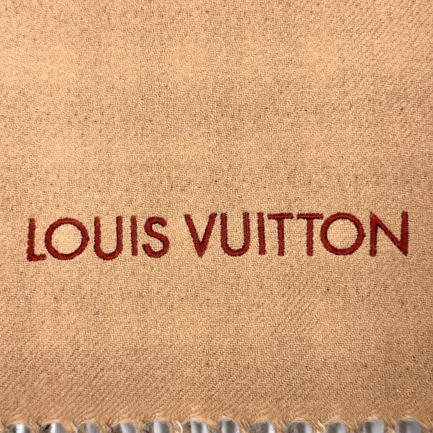 Louis Vuitton Echarpe Monogram Gradient Tartan Cashmere Embroidery Scarf — view 4