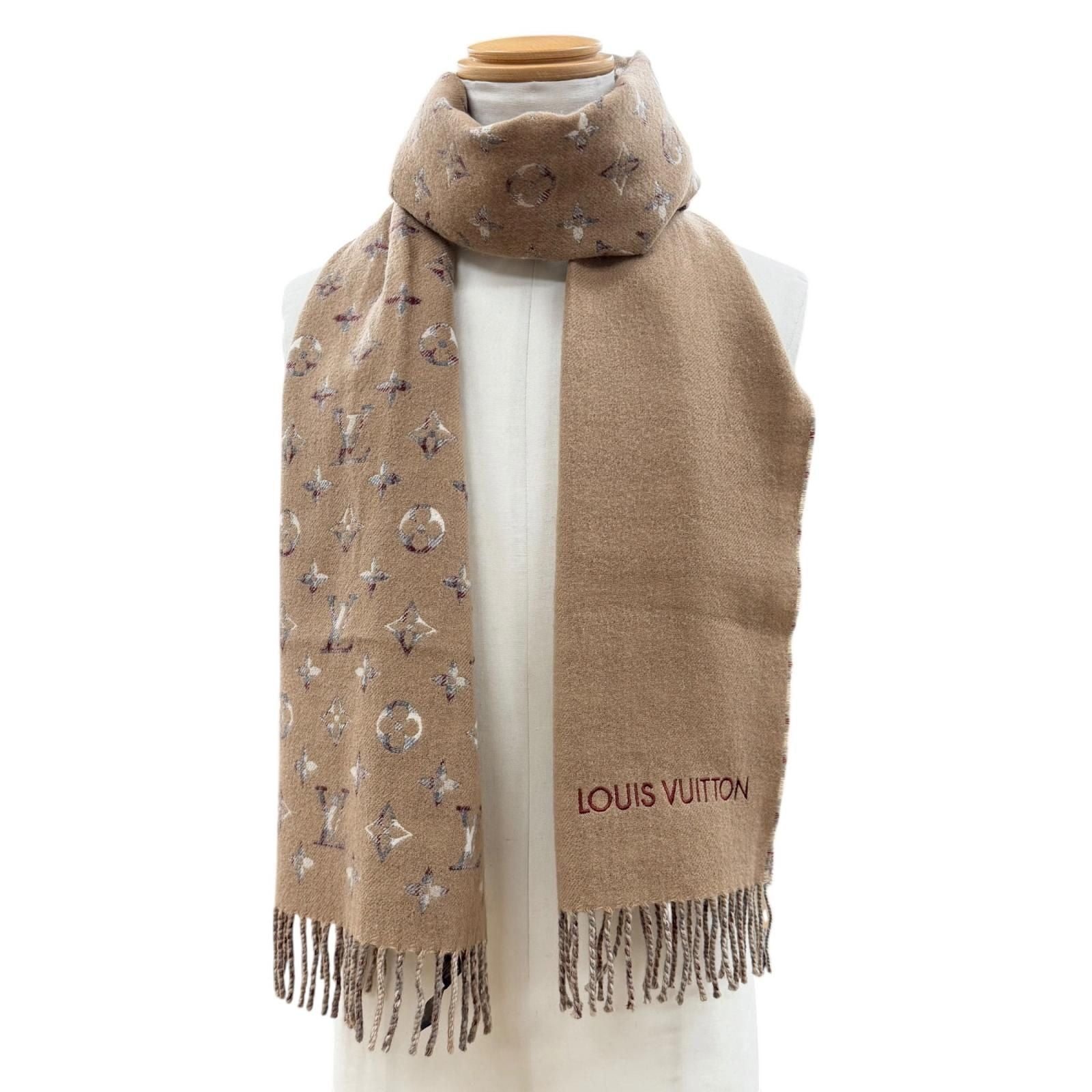 Louis Vuitton Echarpe Monogram Gradient Tartan Cashmere Embroidery Scarf — view 2