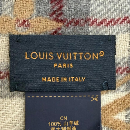 Louis Vuitton Echarpe Monogram Gradient Tartan Cashmere Embroidery Scarf — view 7
