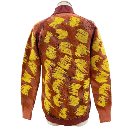 Dior Homme Wool High Neck Jacquard Knit Sweater Orange XS — view 3