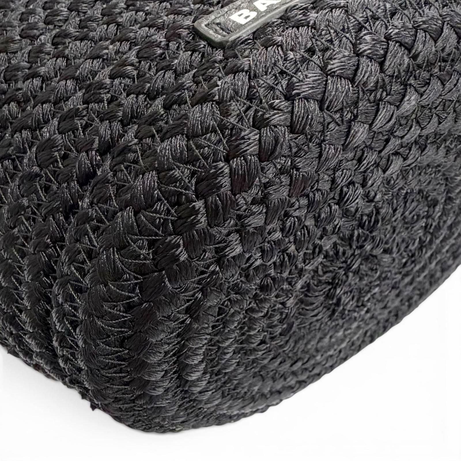 Balenciaga Ibiza Small Logo 2-Way Basket Shoulder Bag Black — view 8