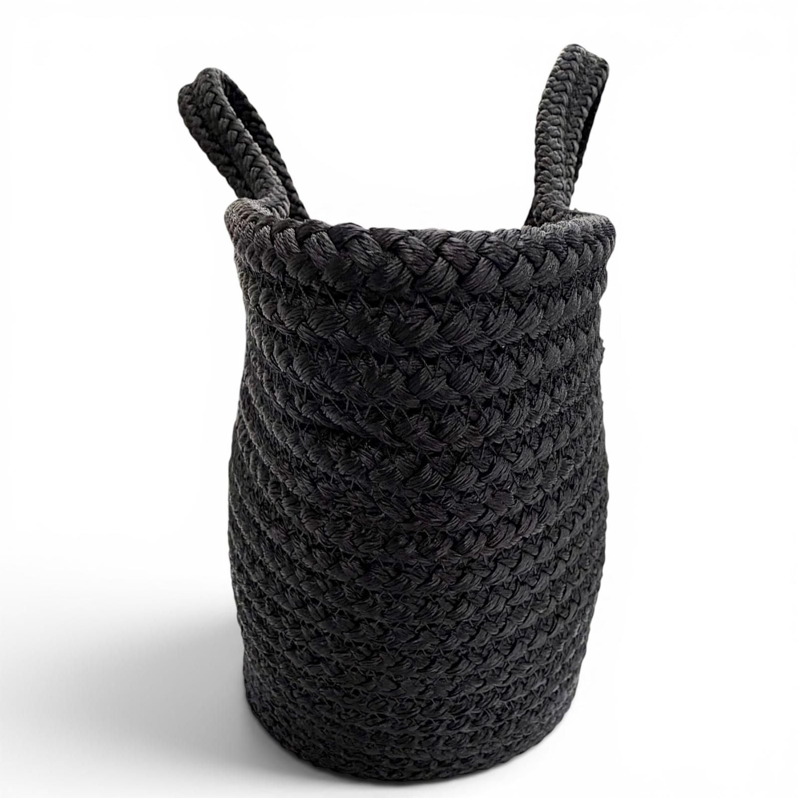 Balenciaga Ibiza Small Logo 2-Way Basket Shoulder Bag Black — view 5