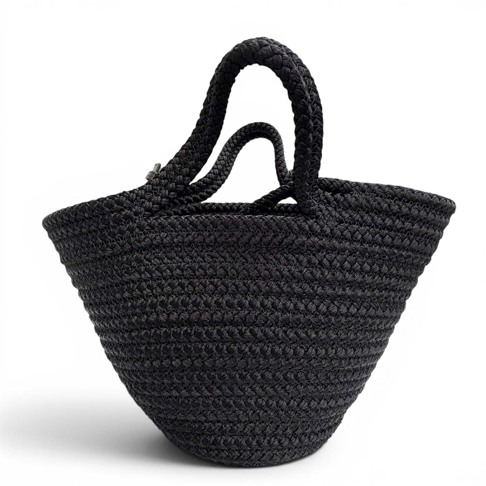 Balenciaga Ibiza Small Logo 2-Way Basket Shoulder Bag Black — view 4