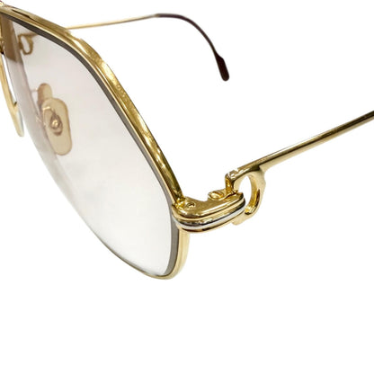 Cartier Vintage Vendome Teardrop Sunglasses Gold Bordeaux Eyewear — view 6