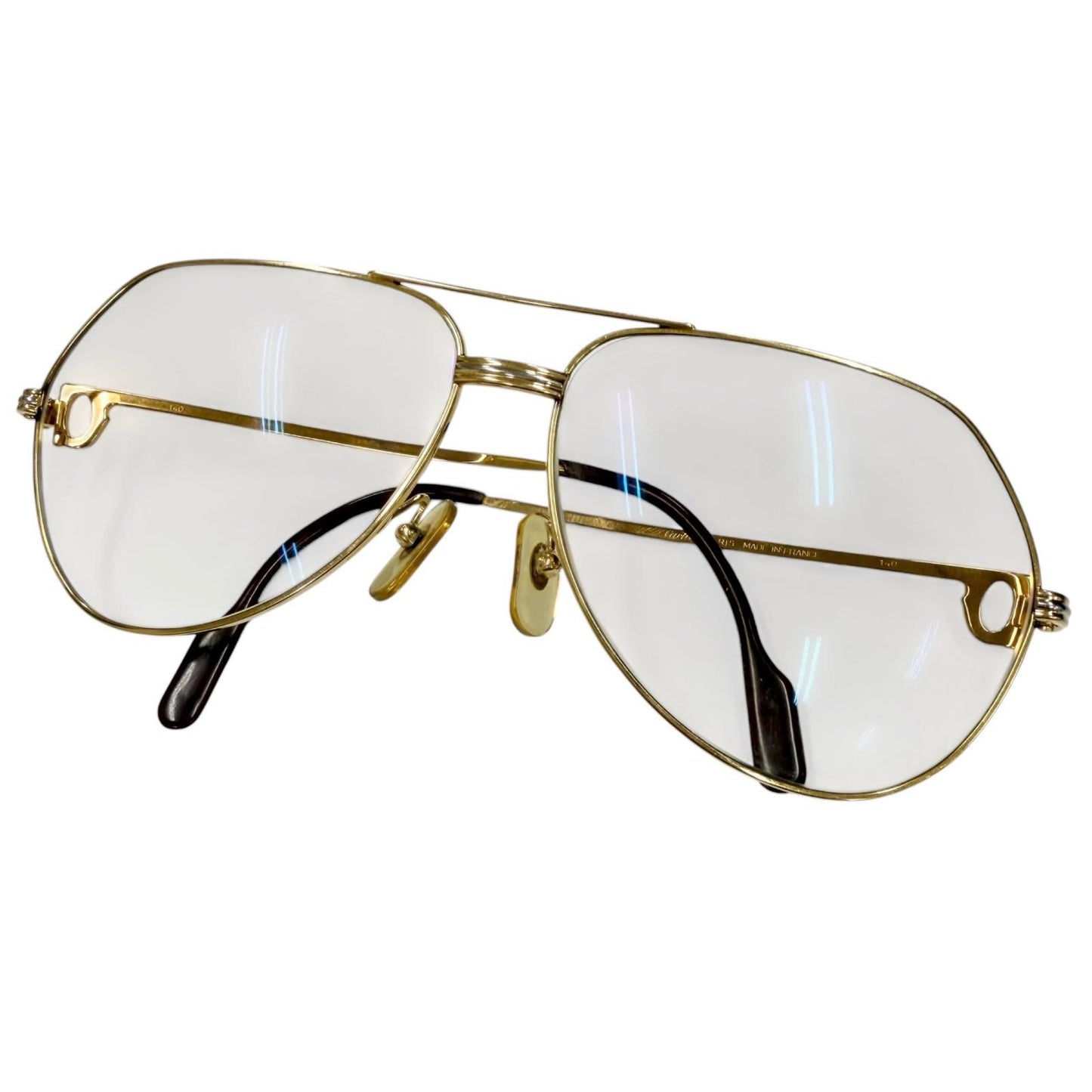 Cartier Vintage Vendome Teardrop Sunglasses Gold Bordeaux Eyewear
