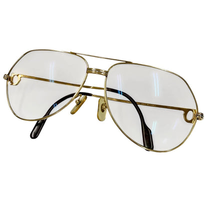 Cartier Vintage Vendome Teardrop Sunglasses Gold Bordeaux Eyewear