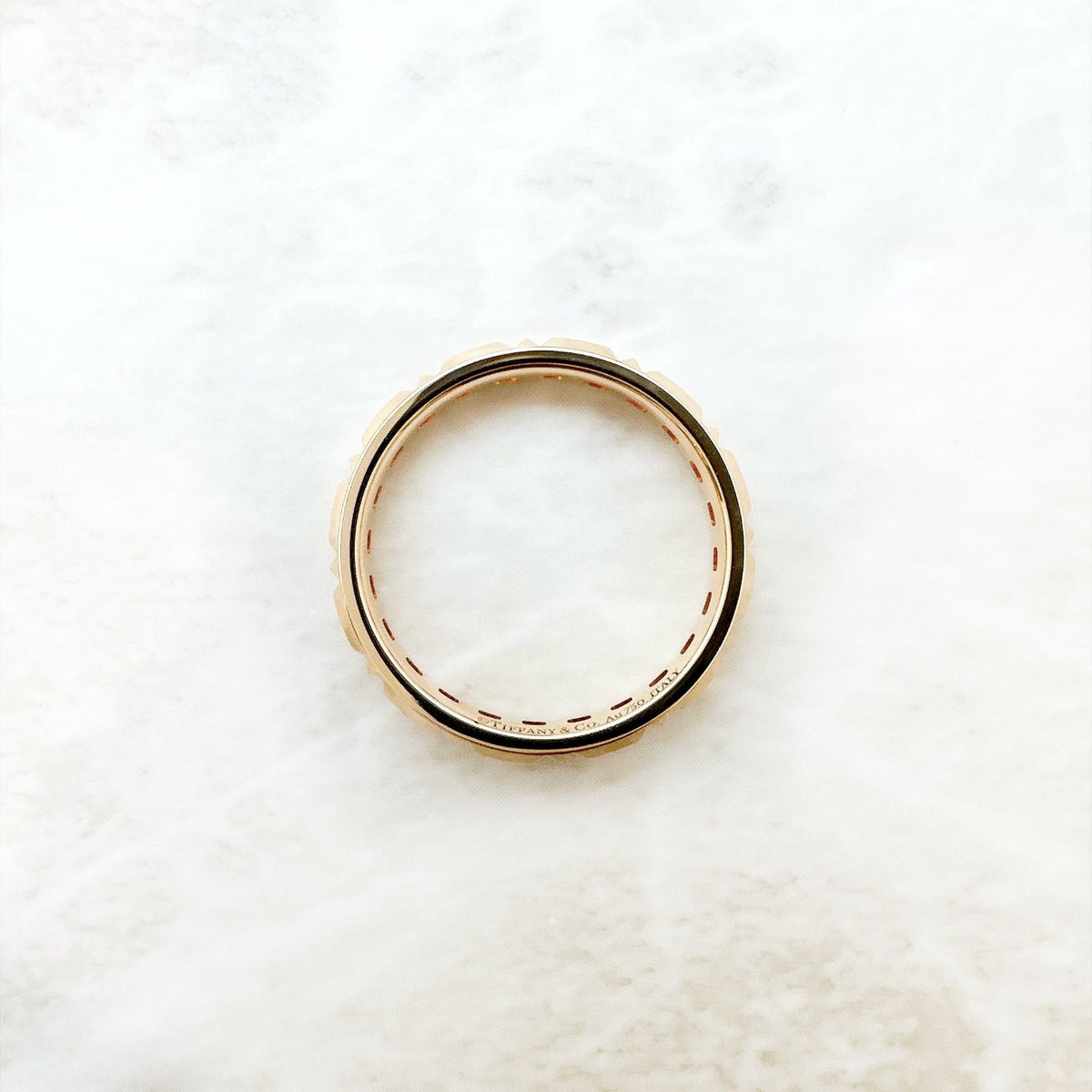 Tiffany & Co T True Narrow Pink Gold Ring — view 4