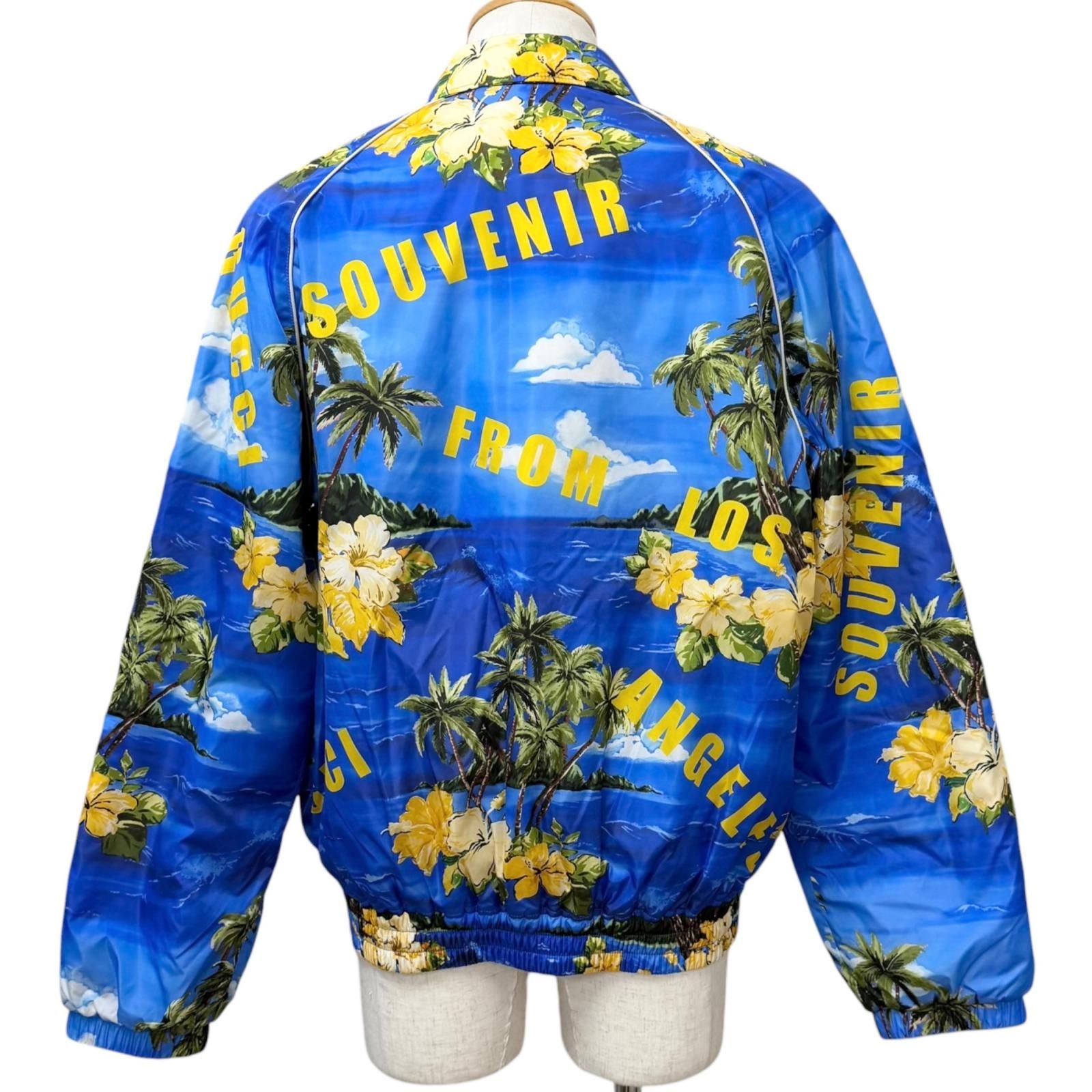 Gucci Souvenir From Los Angeles Print Nylon Jacket Blue 46 — view 4