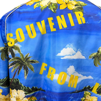Gucci Souvenir From Los Angeles Print Nylon Jacket Blue 46 — view 7