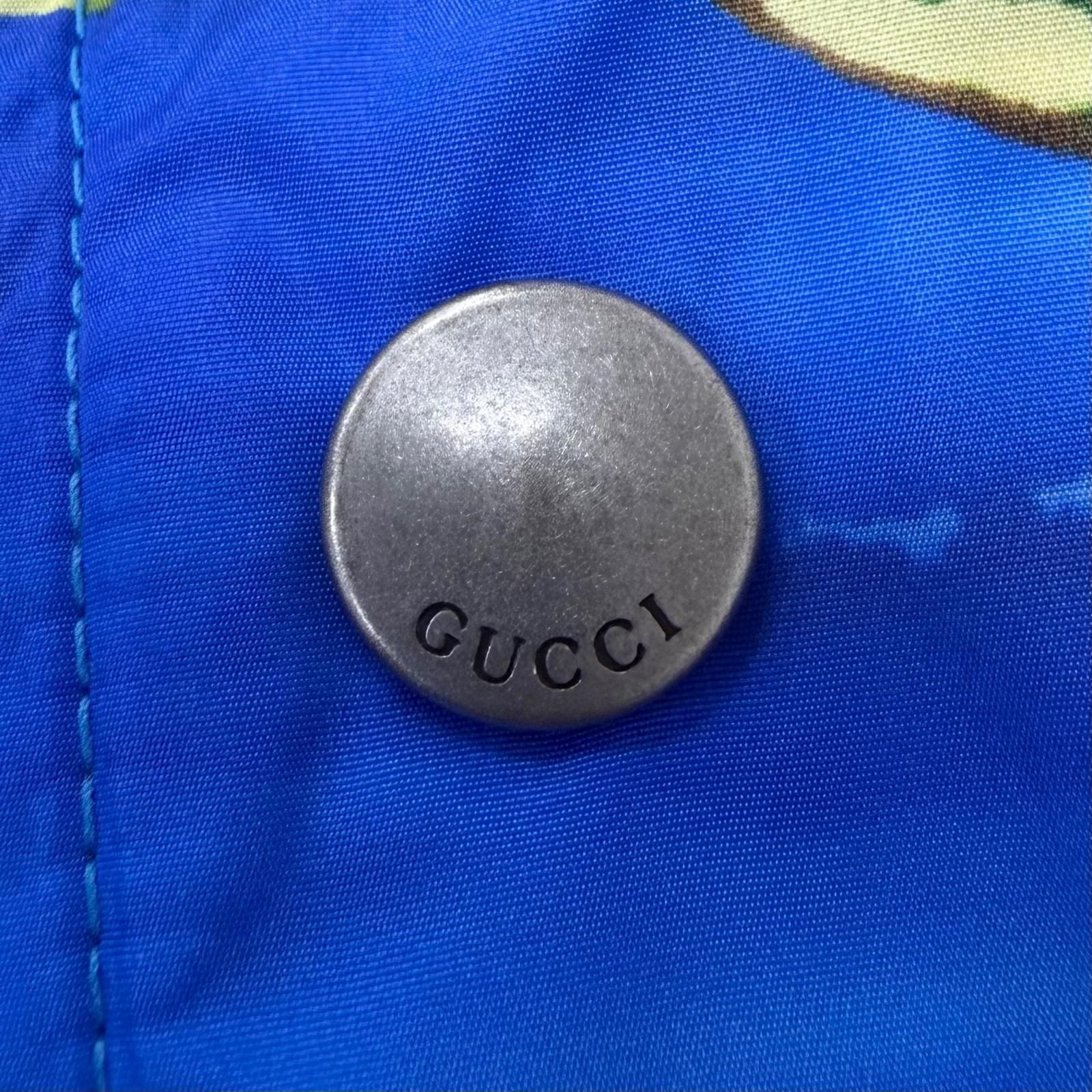 Gucci Souvenir From Los Angeles Print Nylon Jacket Blue 46 — view 6