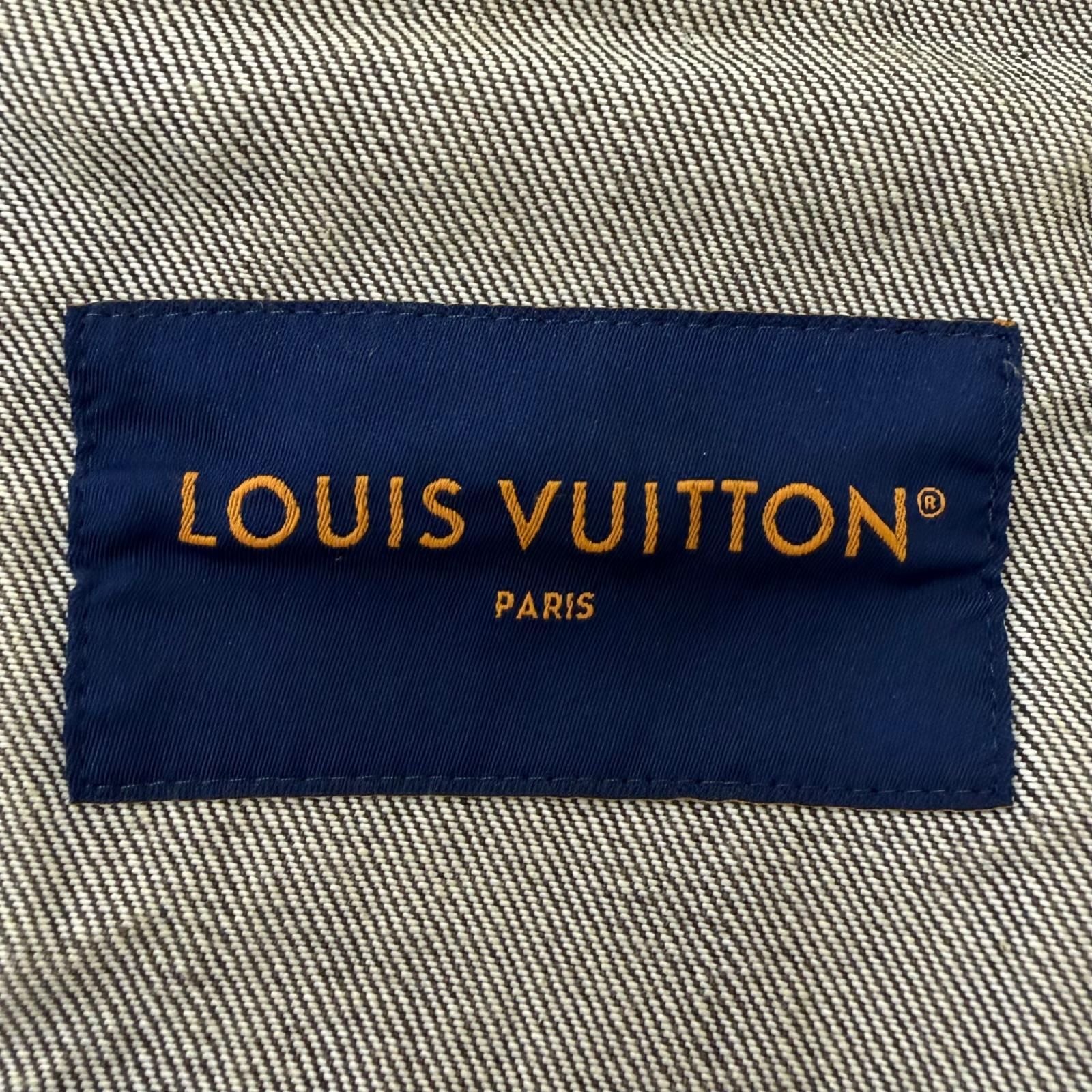 Louis Vuitton Coffee Indigo Denim Long Sleeve Shirt Bean 50 — view 8