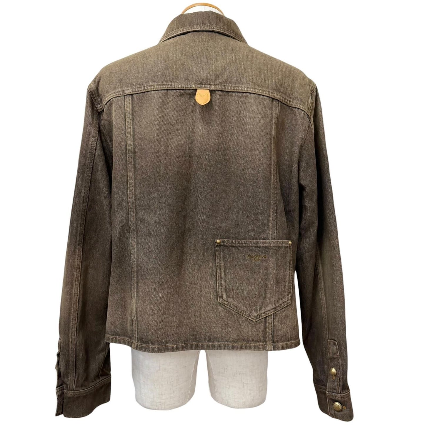 Louis Vuitton Coffee Indigo Denim Long Sleeve Shirt Bean 50 — view 4
