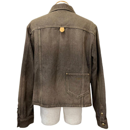 Louis Vuitton Coffee Indigo Denim Long Sleeve Shirt Bean 50 — view 4