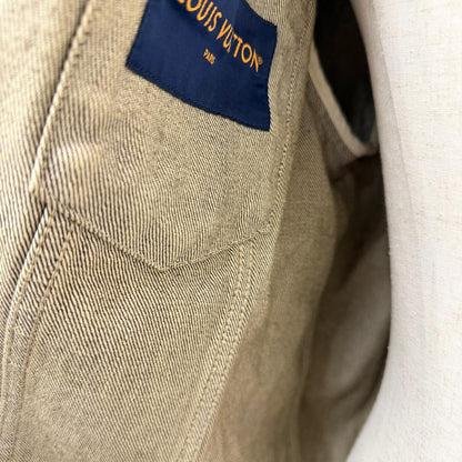 Louis Vuitton Coffee Indigo Denim Long Sleeve Shirt Bean 50 — view 5