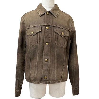 Louis Vuitton Coffee Indigo Denim Long Sleeve Shirt Bean 50