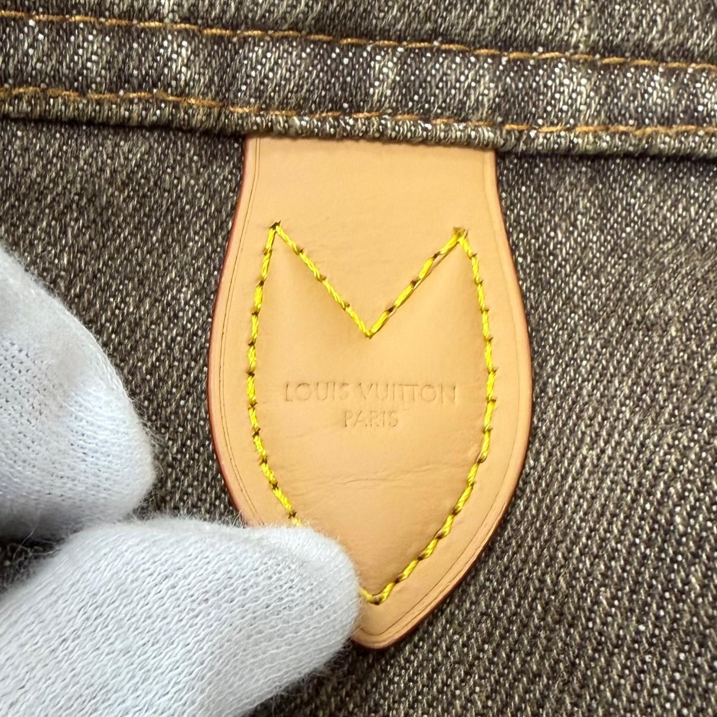 Louis Vuitton Coffee Indigo Denim Long Sleeve Shirt Bean 50 — view 7