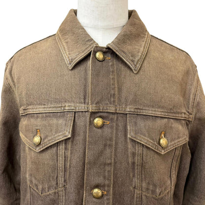 Louis Vuitton Coffee Indigo Denim Long Sleeve Shirt Bean 50 — view 2