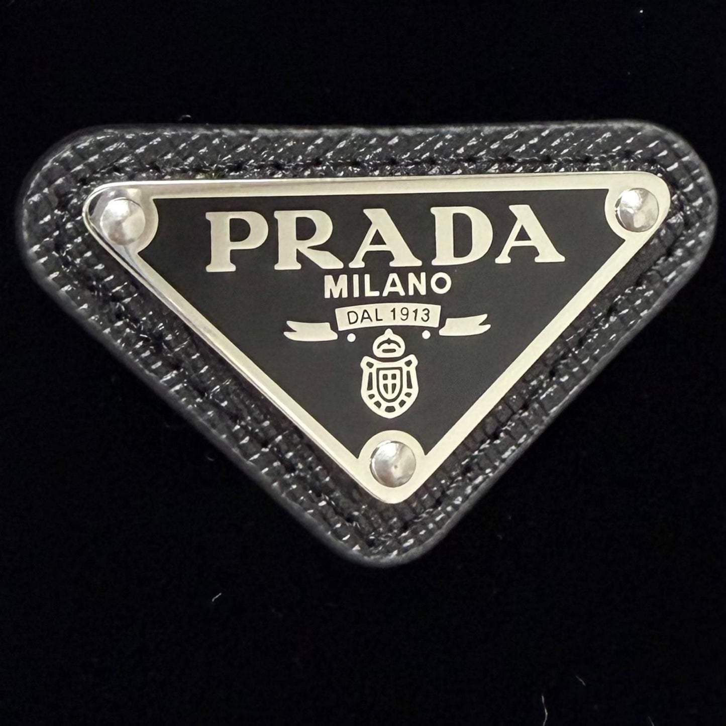 Prada Triangle Logo Velvet Cropped 2-Way Down Vest Black 36 — view 7