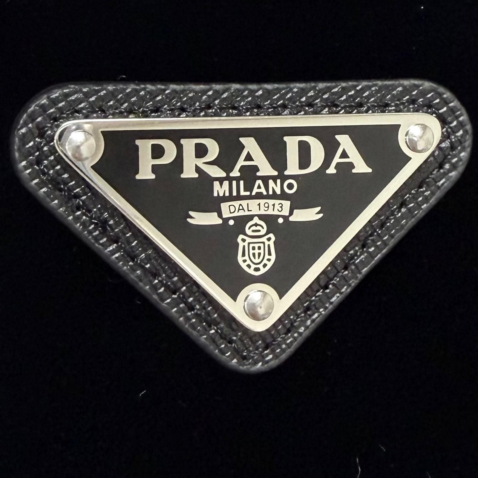 Prada Triangle Logo Velvet Cropped 2-Way Down Vest Black 36 — view 7