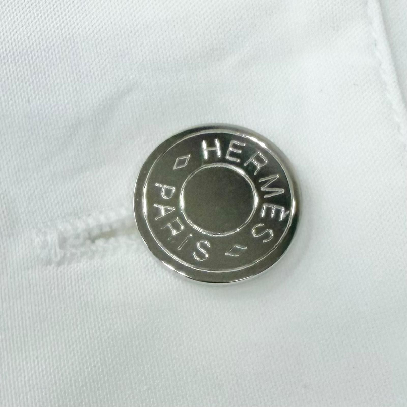 Hermes Cotton Chaine D'ancre Embossed All Over Pattern Series Button Long — view 6
