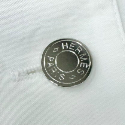 Hermes Cotton Chaine D'ancre Embossed All Over Pattern Series Button Long — view 6