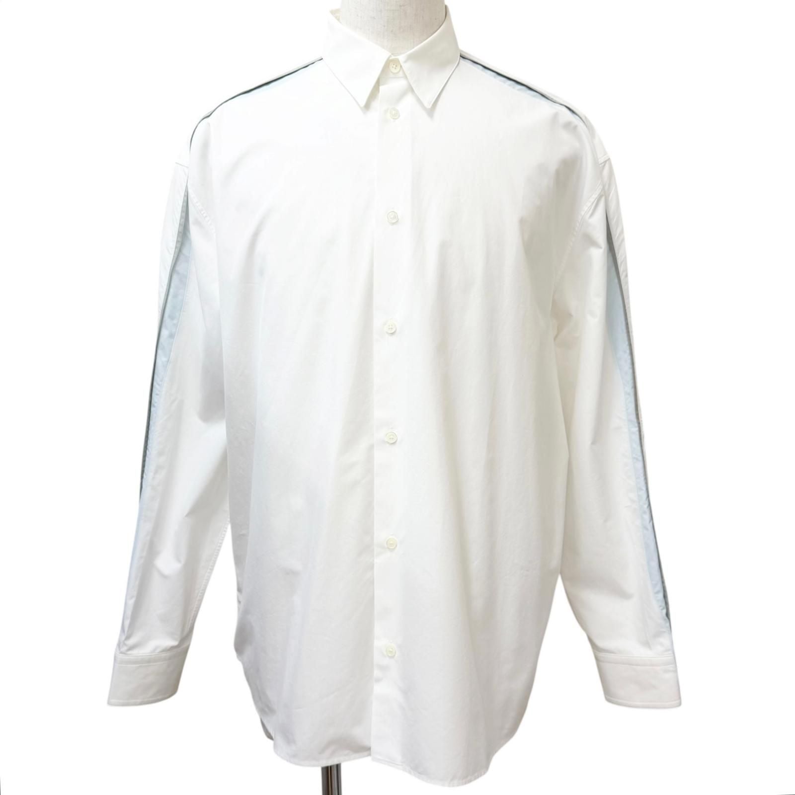Hermes Boxy Fit Onde Colore Series Button Long Sleeve Shirt White 39