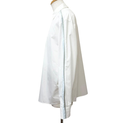Hermes Boxy Fit Onde Colore Series Button Long Sleeve Shirt White 39 — view 3