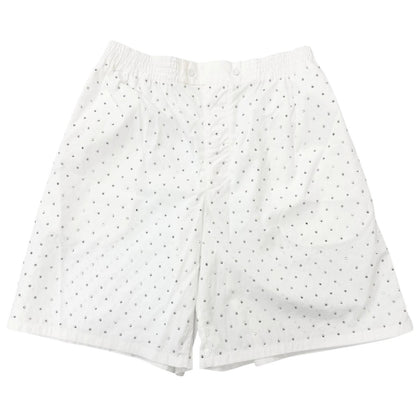 Prada Studded Triangle Logo Stretch Shorts White