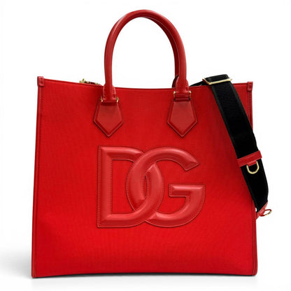 Dolce & Gabbana DG Logo Leather 2-Way Large Tote
