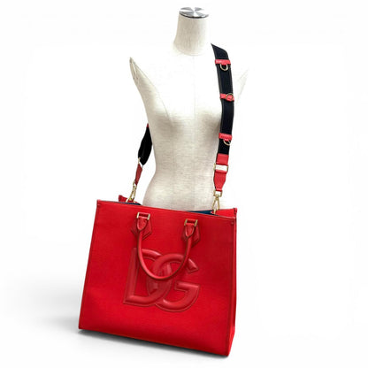Dolce & Gabbana DG Logo Leather 2-Way Large Tote — view 2