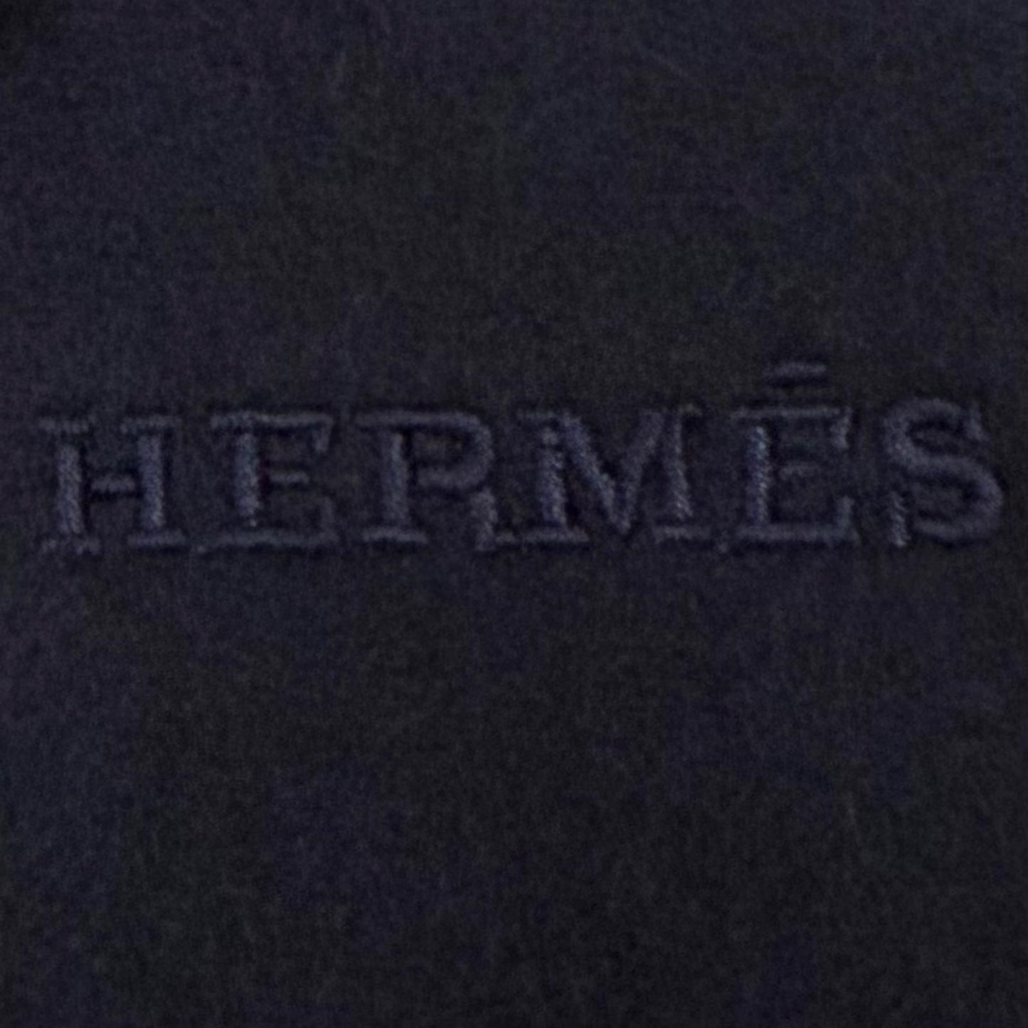 Hermes Cheval Au Tre Cashmere 100% Sheep Leather Logo Embroidery Fringe Scarf — view 5