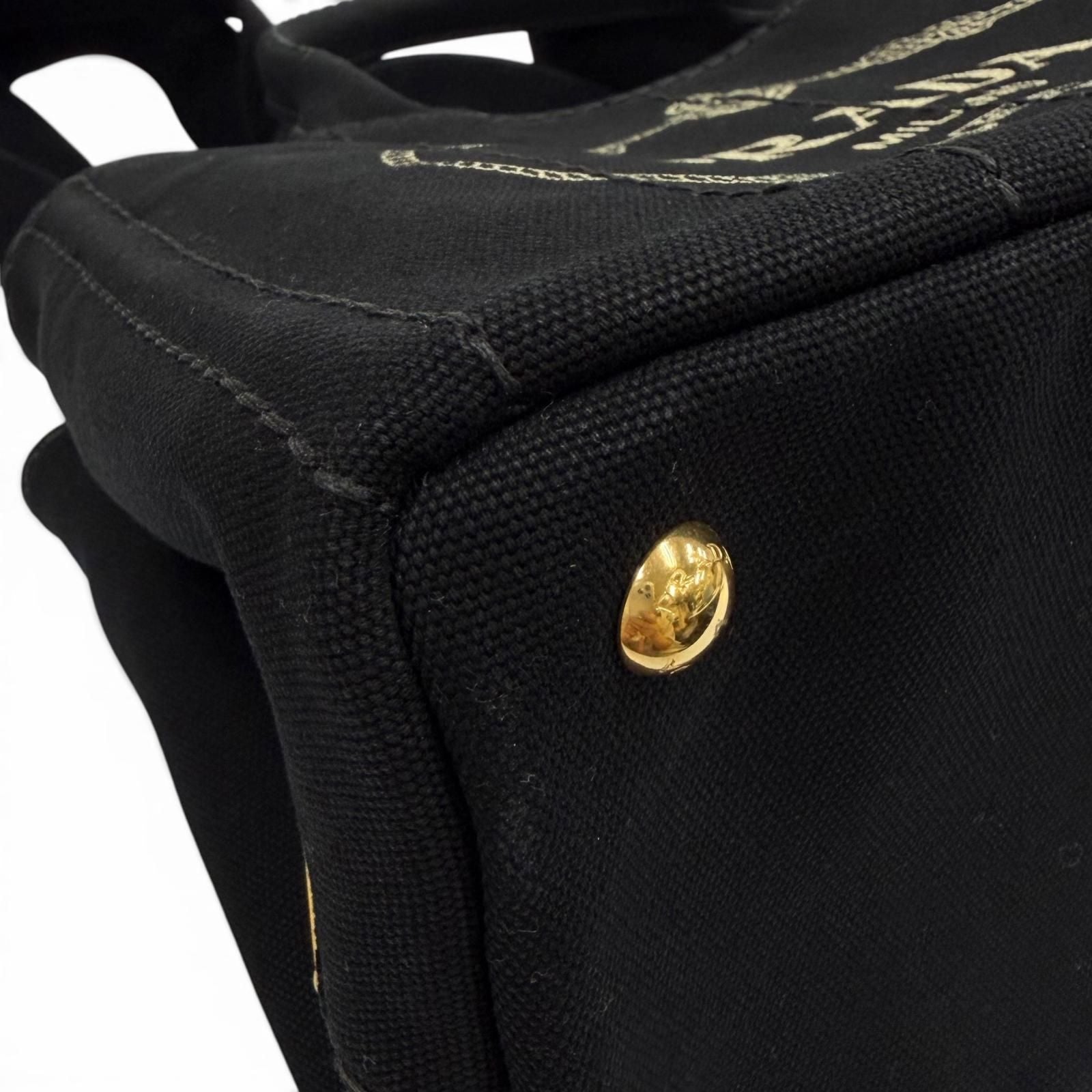 Prada Canapa Nero Logo Tote — view 8