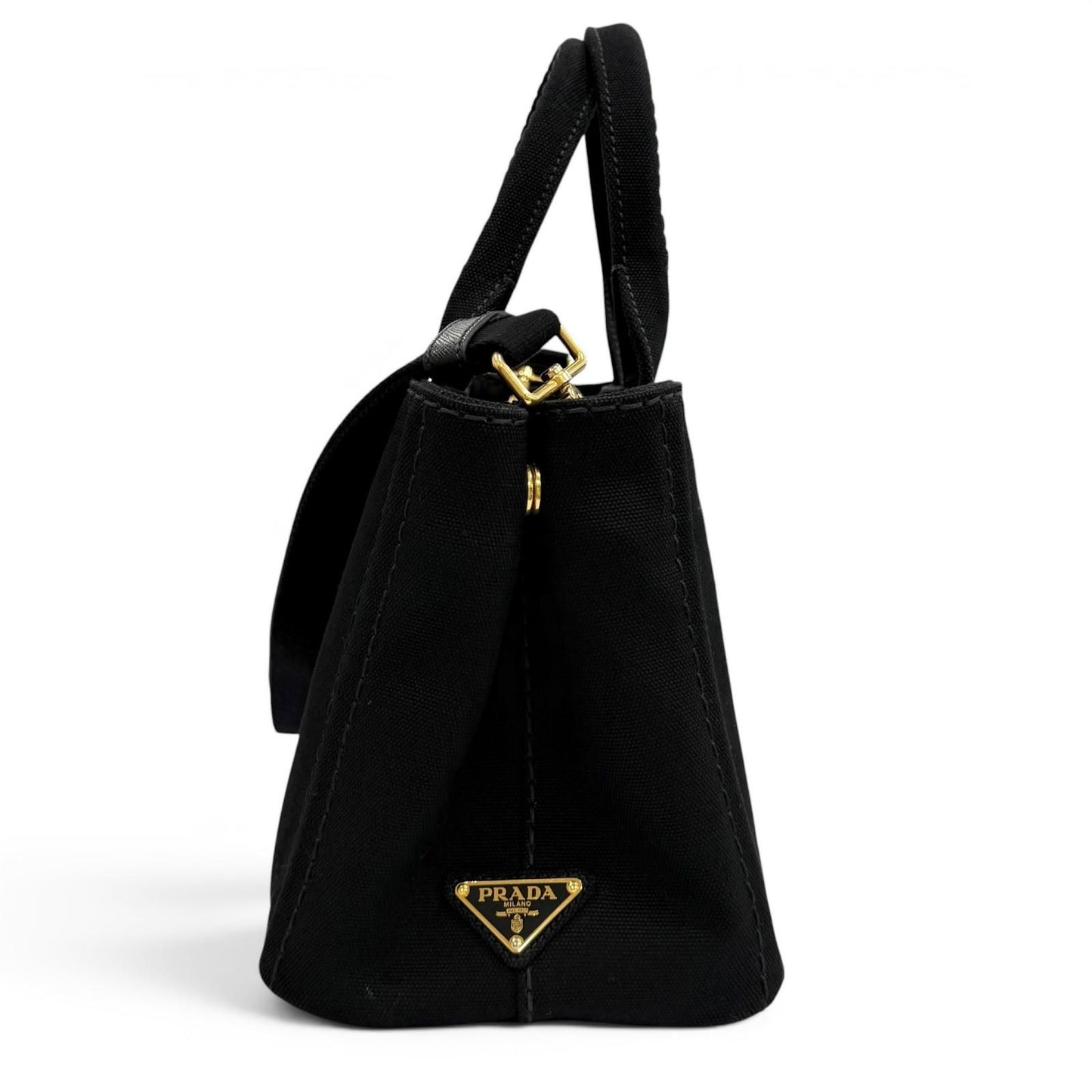 Prada Canapa Nero Logo Tote — view 5