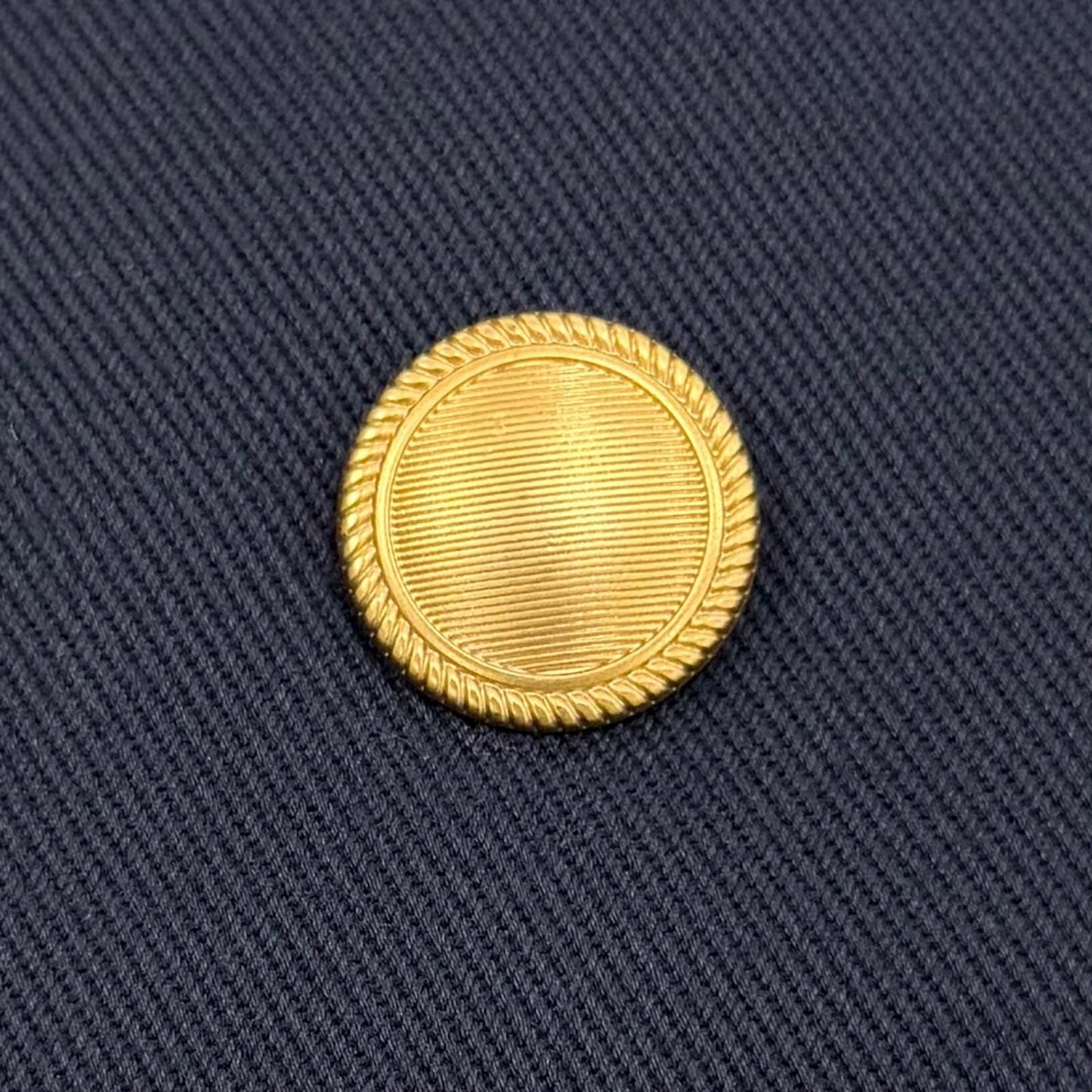 Gucci Peak Lapel Gold Button Double Breasted Navy Blazer Tailored Jacket 46 — view 6