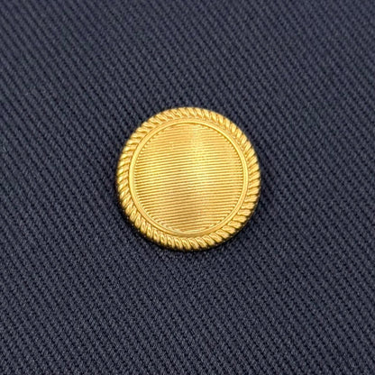 Gucci Peak Lapel Gold Button Double Breasted Navy Blazer Tailored Jacket 46 — view 6