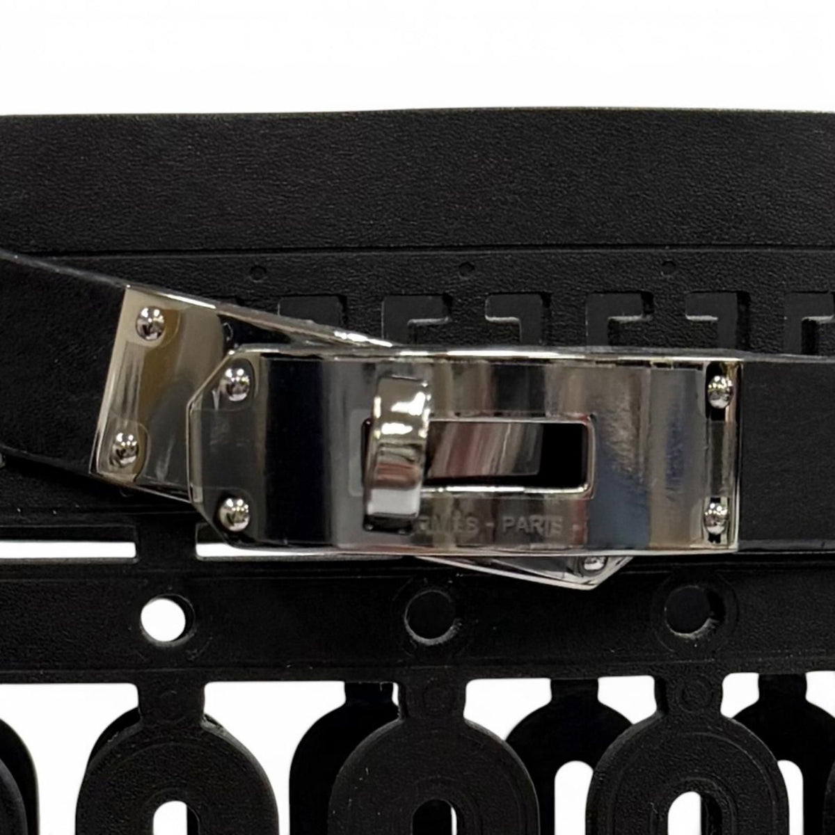 Hermes Jumping Silver Kelly Buckle Leather Long Boots Black — view 8