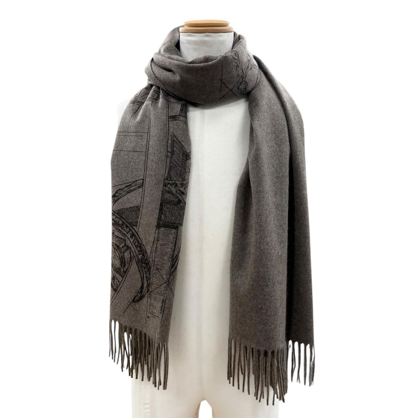 Hermes 100% 272800 Scarves Gray — view 3