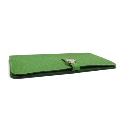 Hermes Dogon GM Duo Bamboo Togo Silver Series Wallet Box Included — view 4