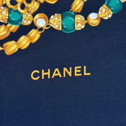 Chanel Large Format Scarf Silk Black — view 6