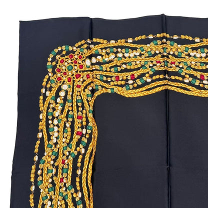 Chanel Large Format Scarf Silk Black — view 2