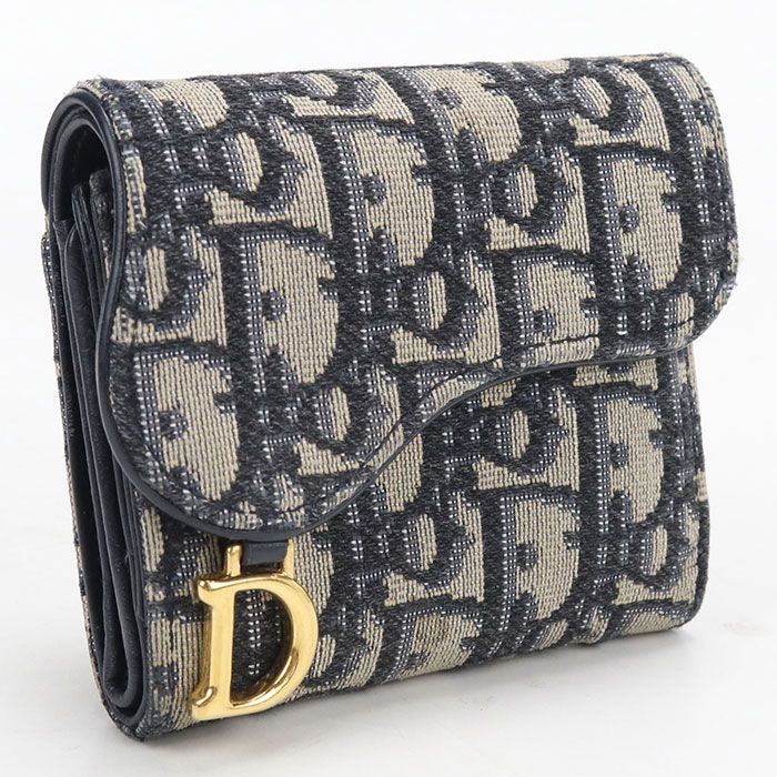 Dior Lotus Wallet Saddle Tri Foldwallet Oblique