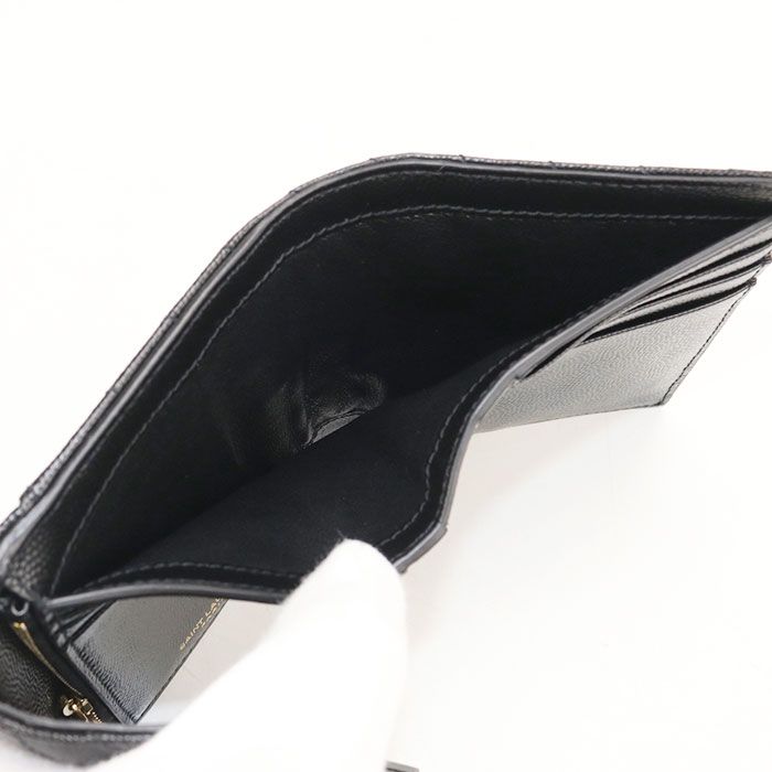 Saint Laurent Wallet Monogram Compact Tri Foldwallet Leather — view 4