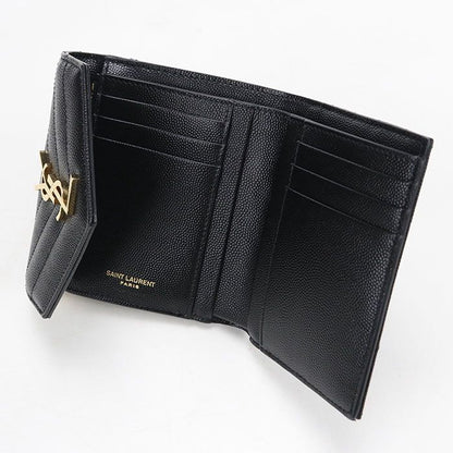 Saint Laurent Wallet Monogram Compact Tri Foldwallet Leather — view 3