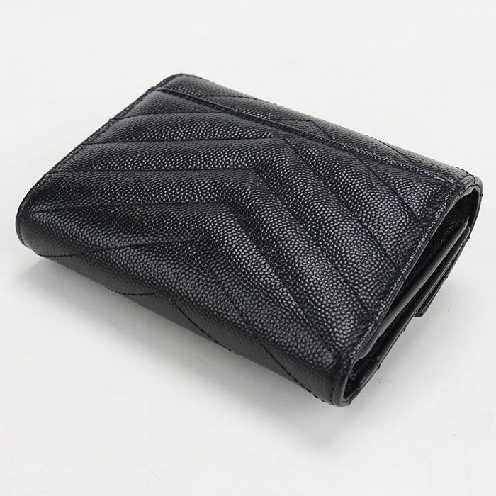 Saint Laurent Wallet Monogram Compact Tri Foldwallet Leather — view 2
