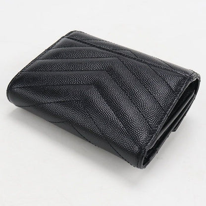 Saint Laurent Wallet Monogram Compact Tri Foldwallet Leather — view 2