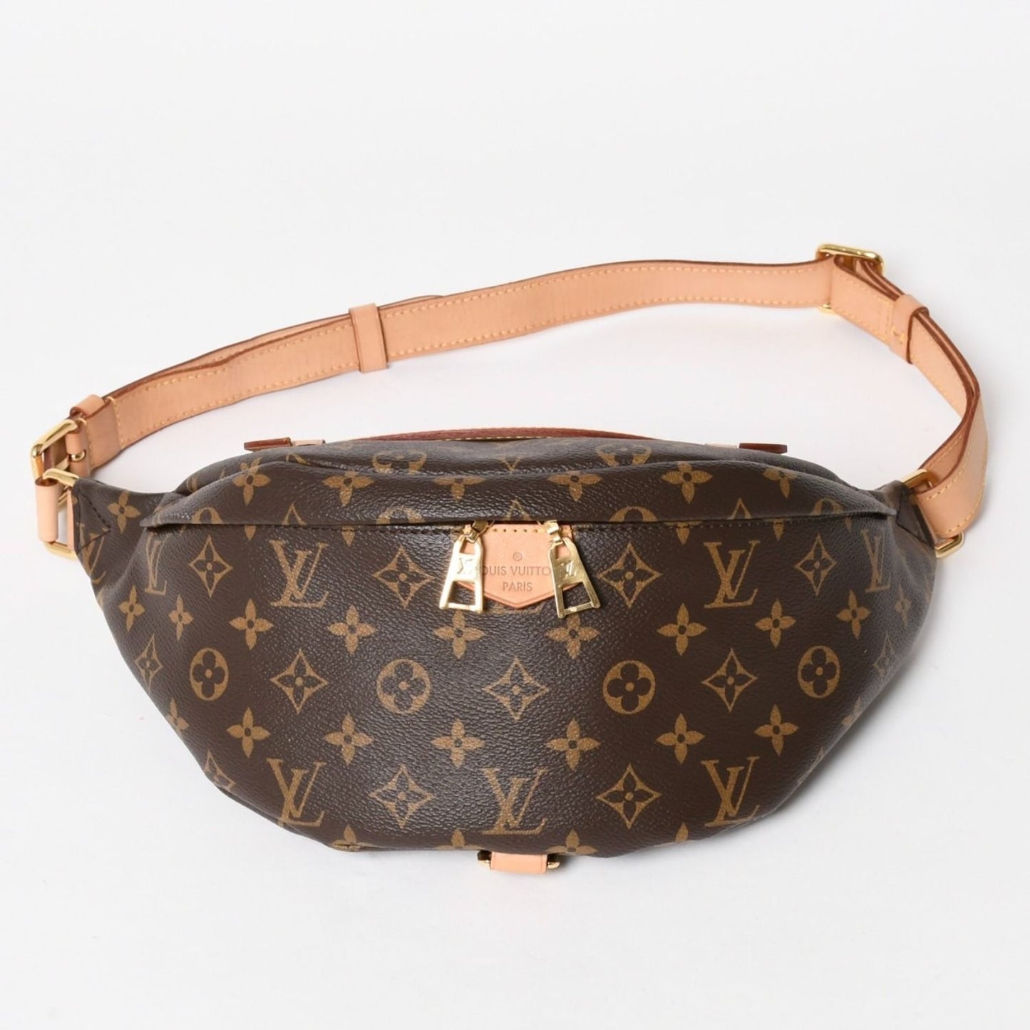 Louis Vuitton Bum Bag Brown Monogram Canvas Leather Gold