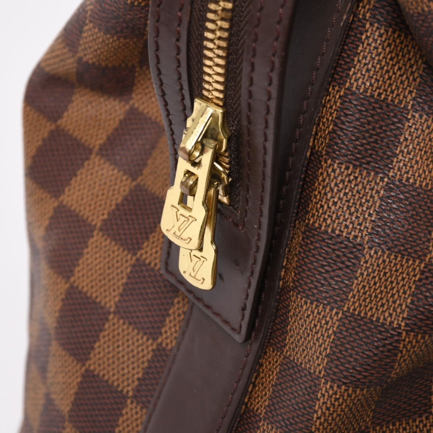 Louis Vuitton Chelsea Tote Bag Damier Ebene Canvas Brown Gold — view 4